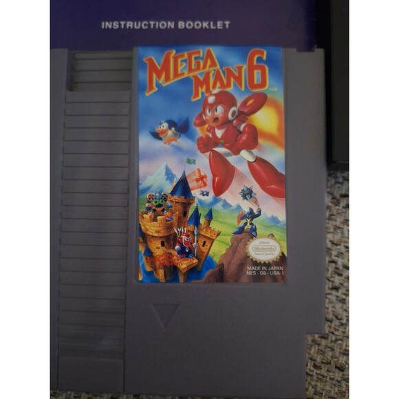 MEGA MAN 6 NINTENDO NES  AUTHENTIC WITH DUST‎ SLEEVE - Picture 1 of 7